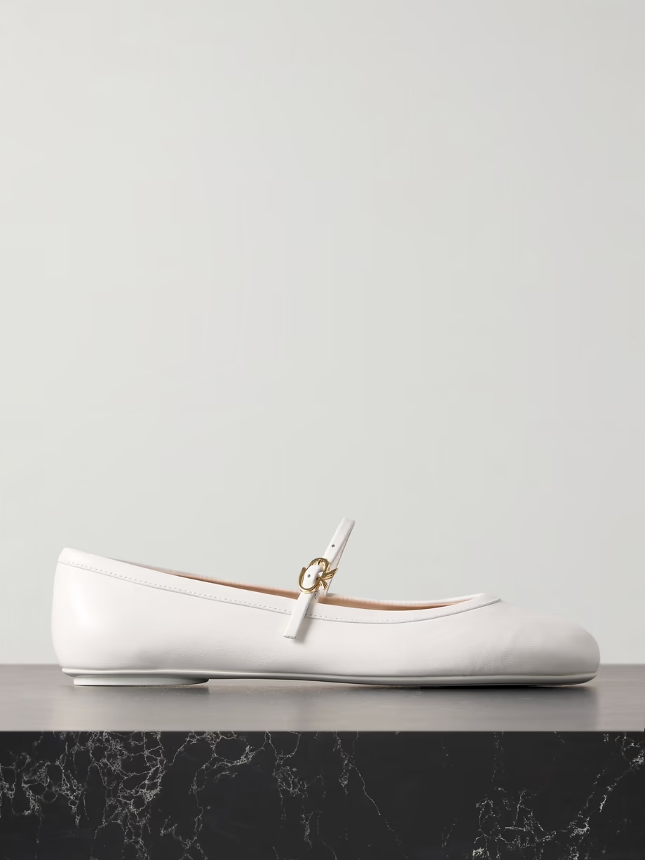 Carla leather Mary Jane ballet flats