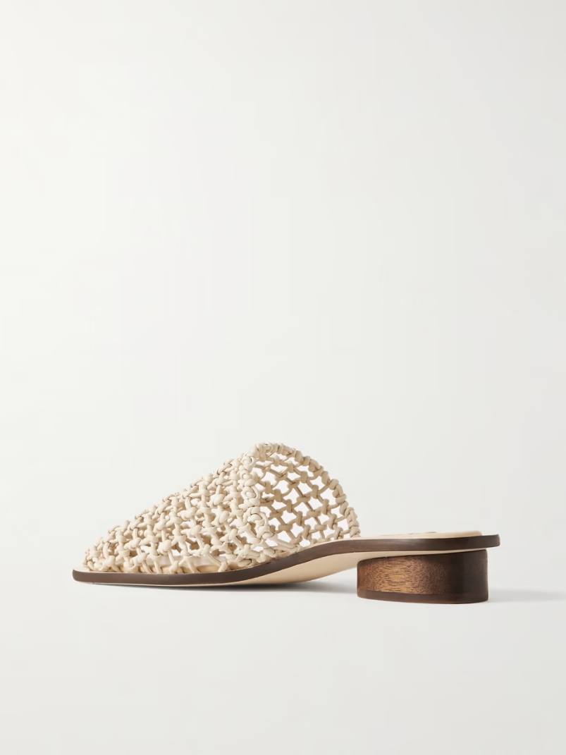 Merida woven leather mules