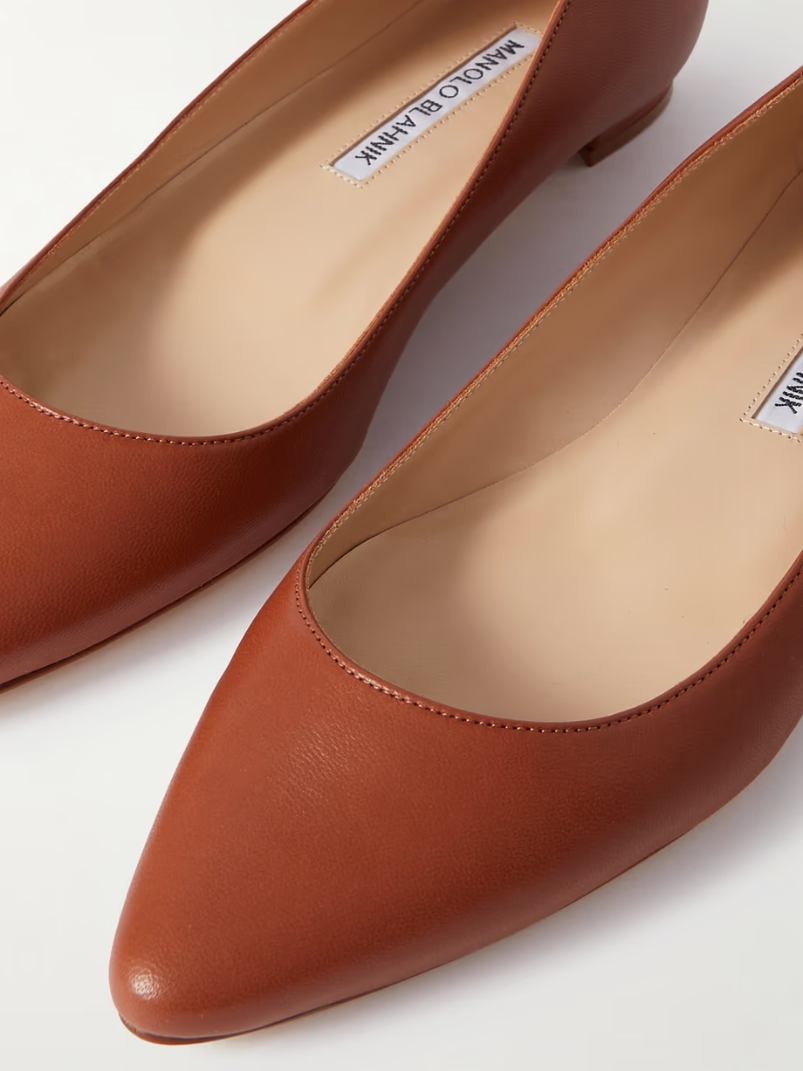 BB 10 leather point-toe flats