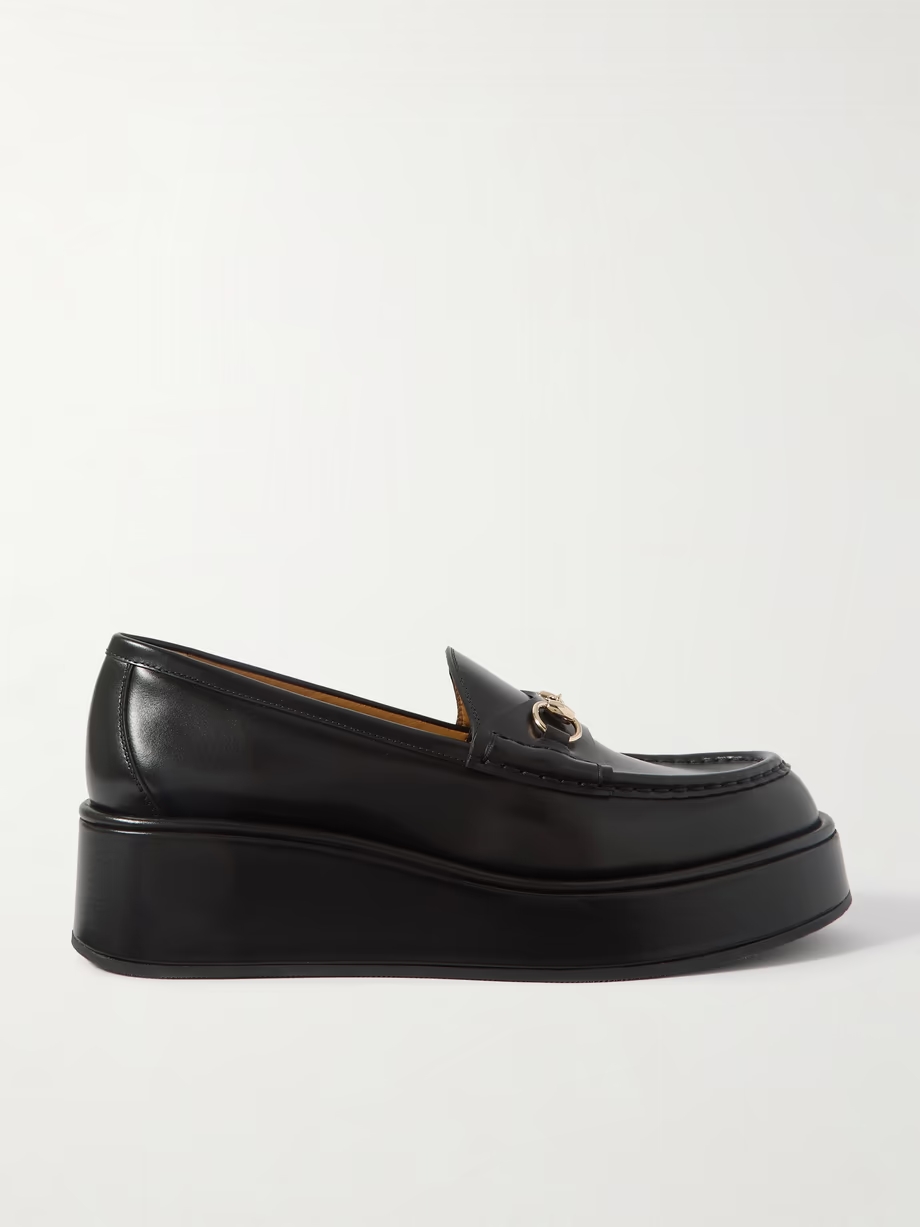 Ilde horsebit-embellished leather platform loafers