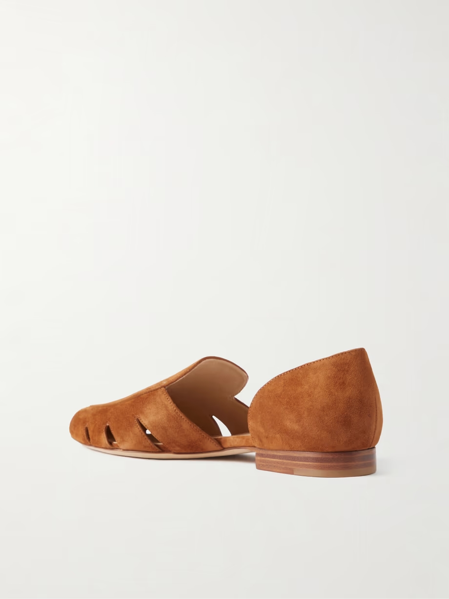 Rory cutout suede flats