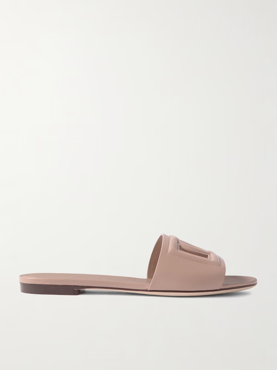 Bianca cutout leather slides