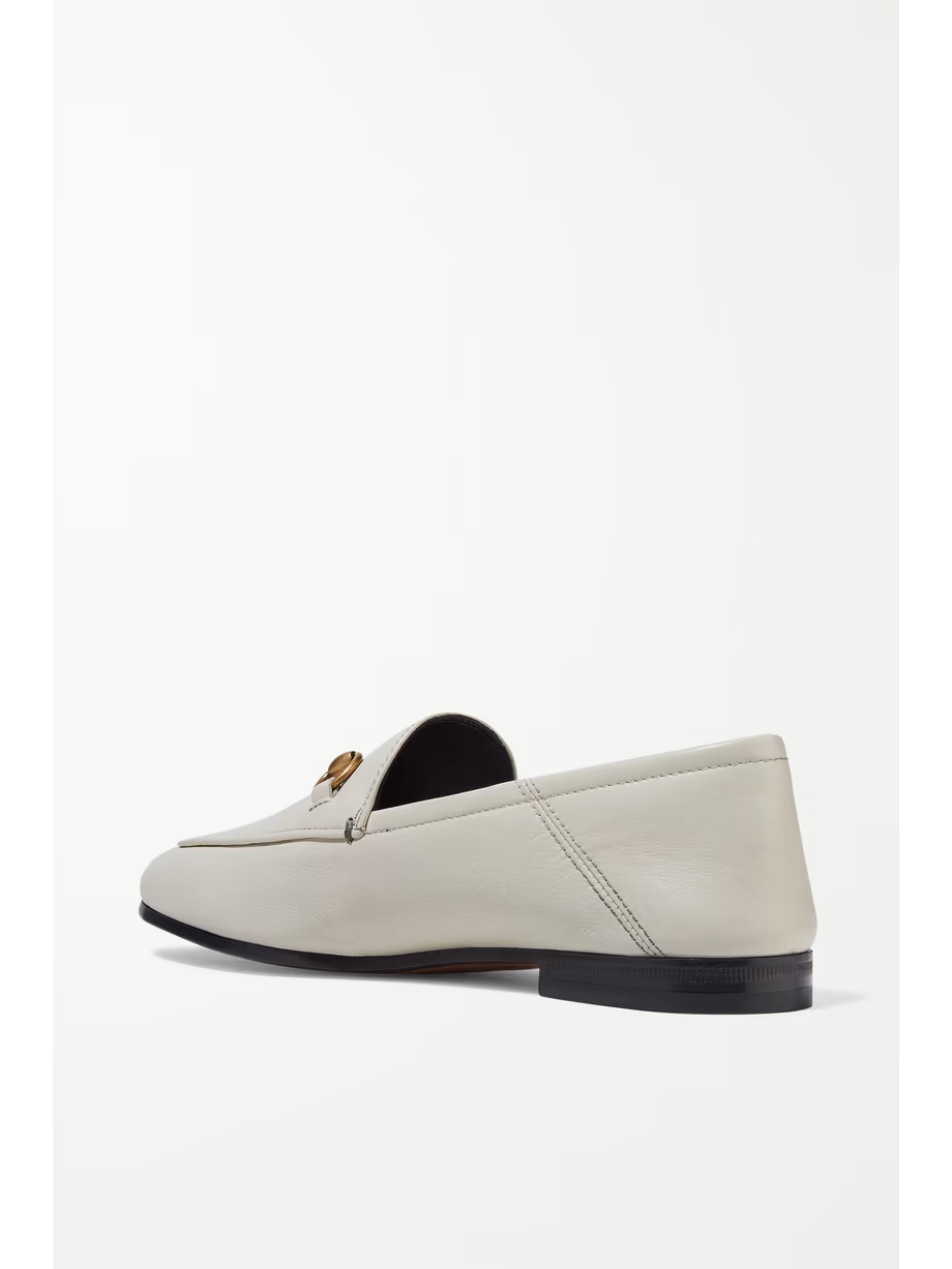 Brixton horsebit-detailed leather collapsible-heel loafers