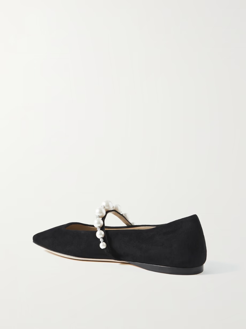 Ade embellished suede ballet flats