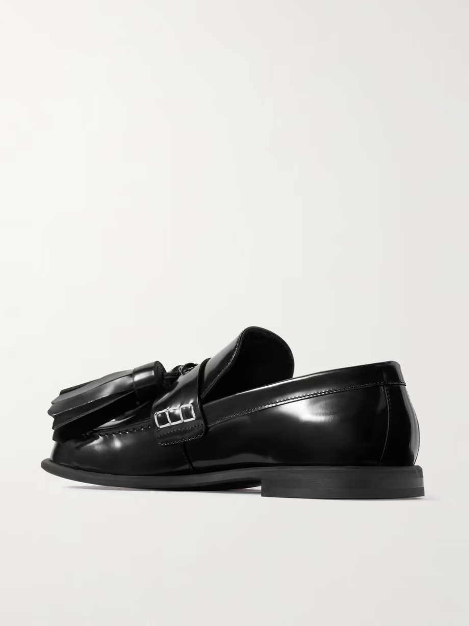 Tassel embellished patent-leather loafers