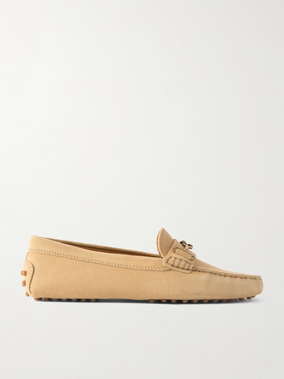 Gommino embellished suede loafers