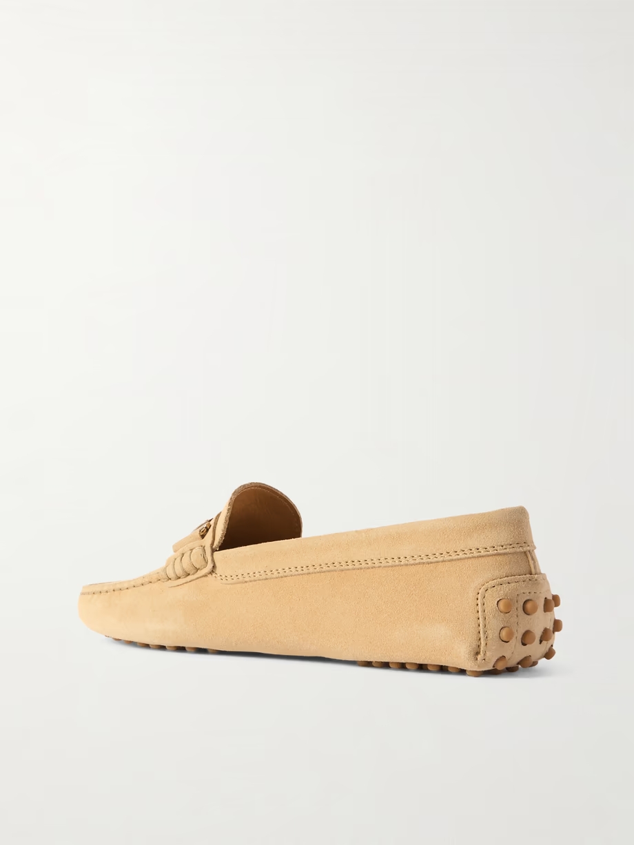 Gommino embellished suede loafers