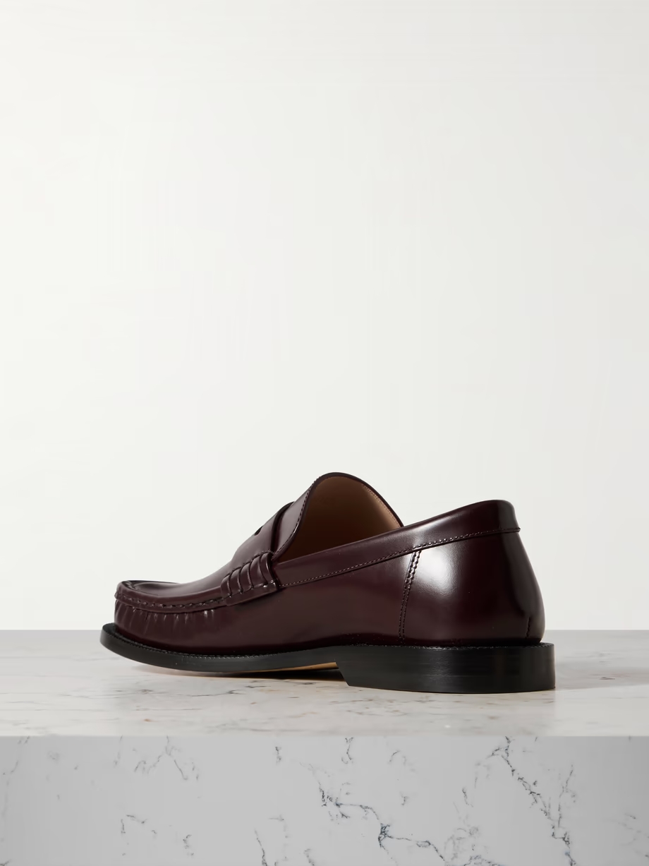 Campo brushed-leather loafers