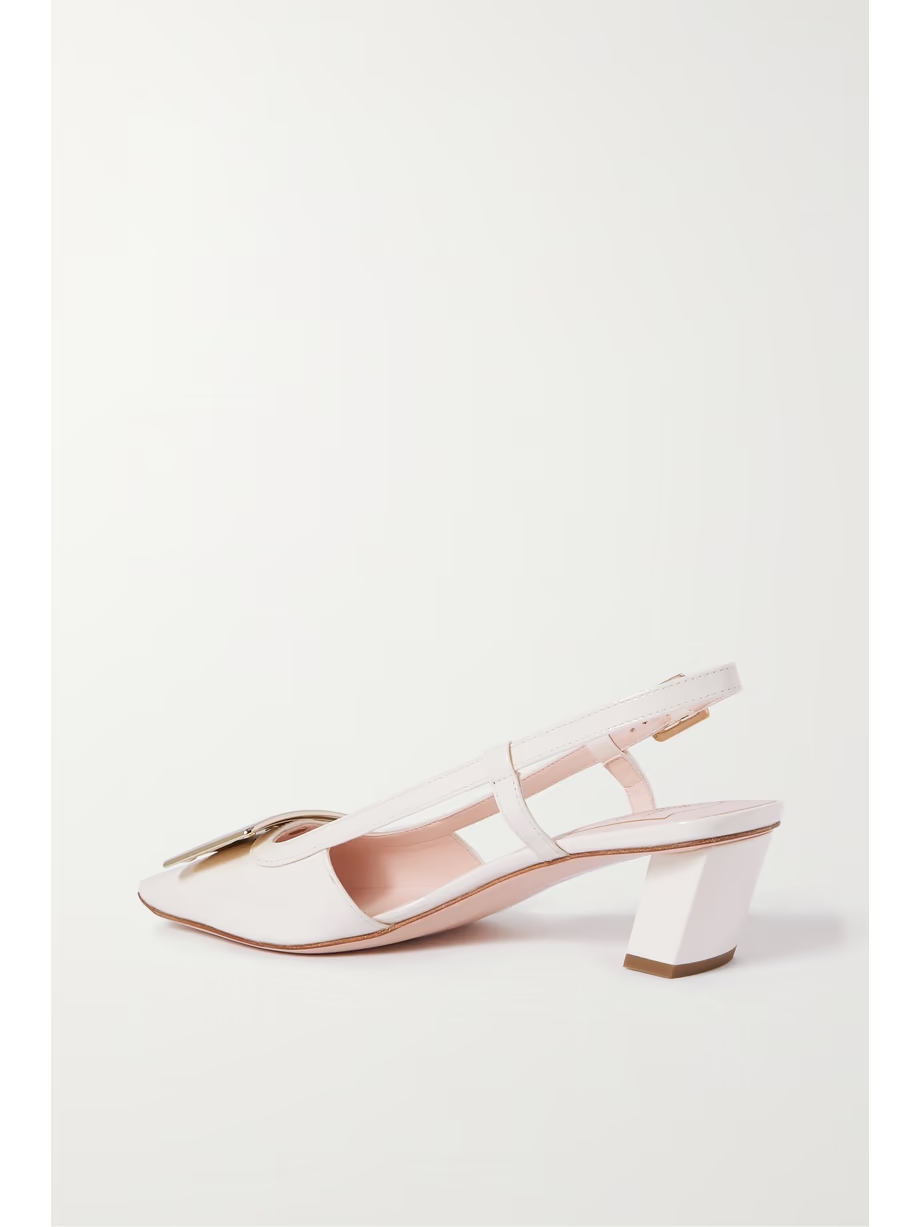 Belle Vivier patent-leather slingback pumps