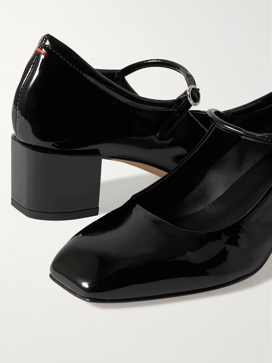 Aline patent-leather Mary Jane pumps