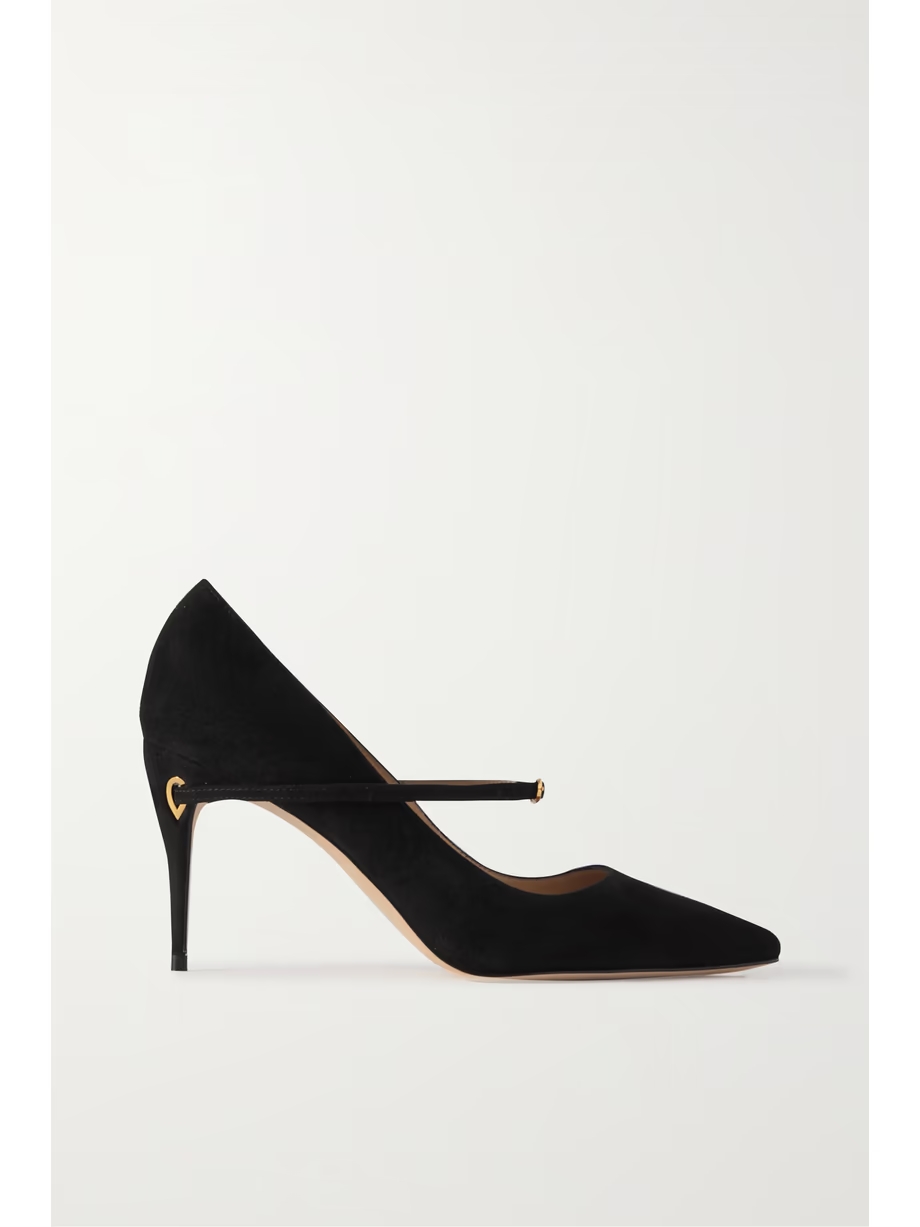 Lorenzo 85 suede pumps