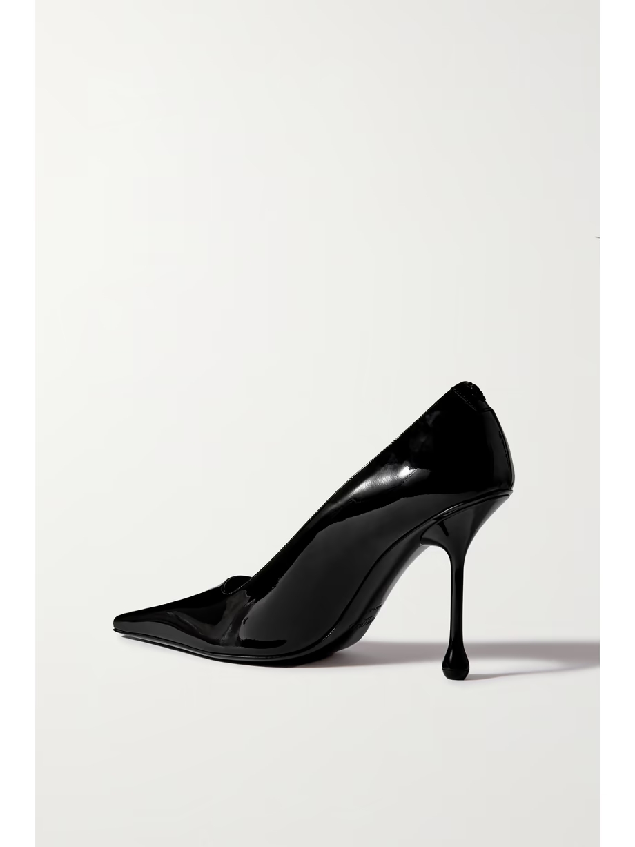 Ixia 95 patent-leather point-toe pumps