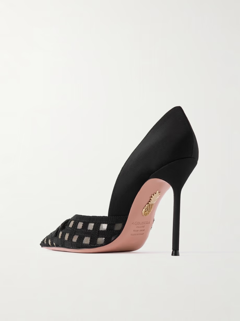 Romance 105 grosgrain and mesh pumps