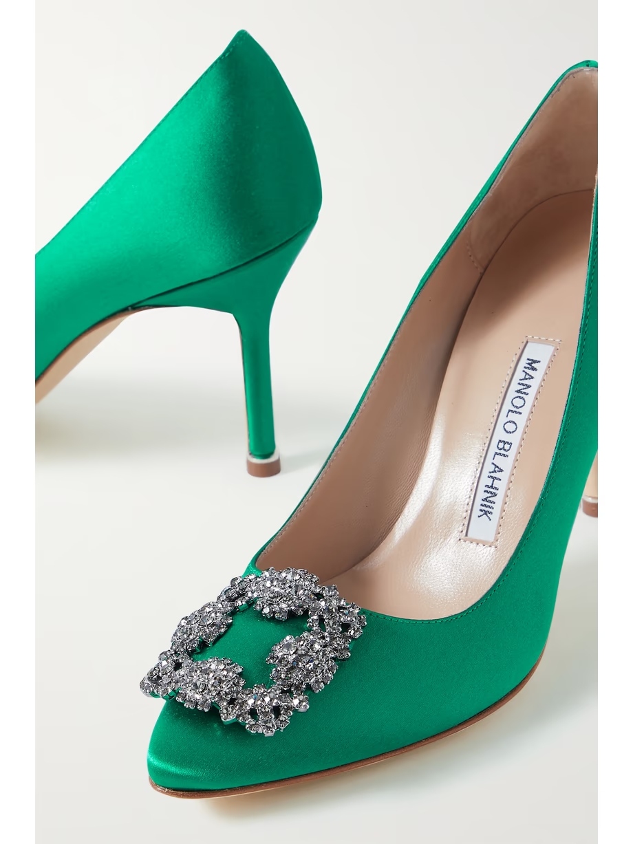 Hangisi 90 embellished satin pumps