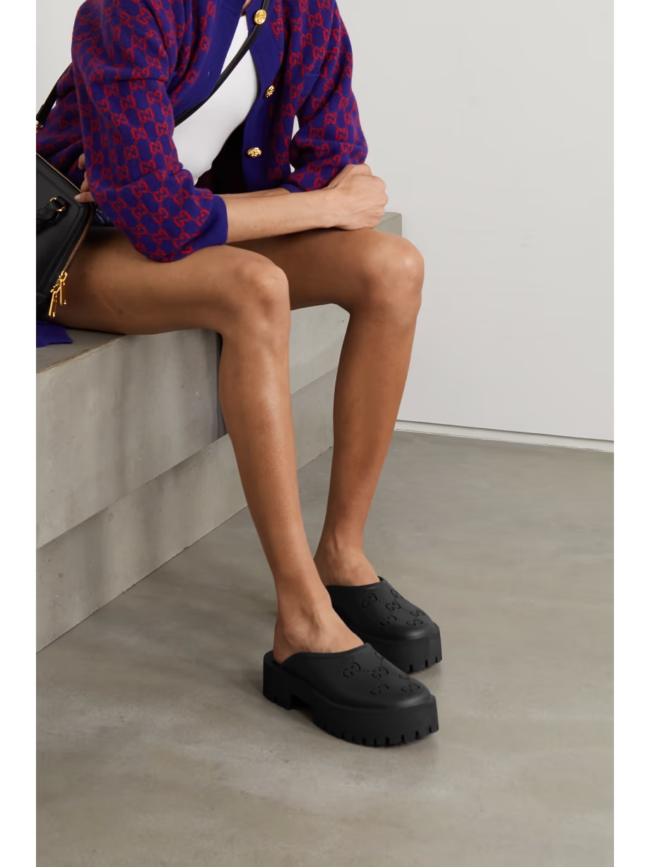 Elea perforated rubber platform mules