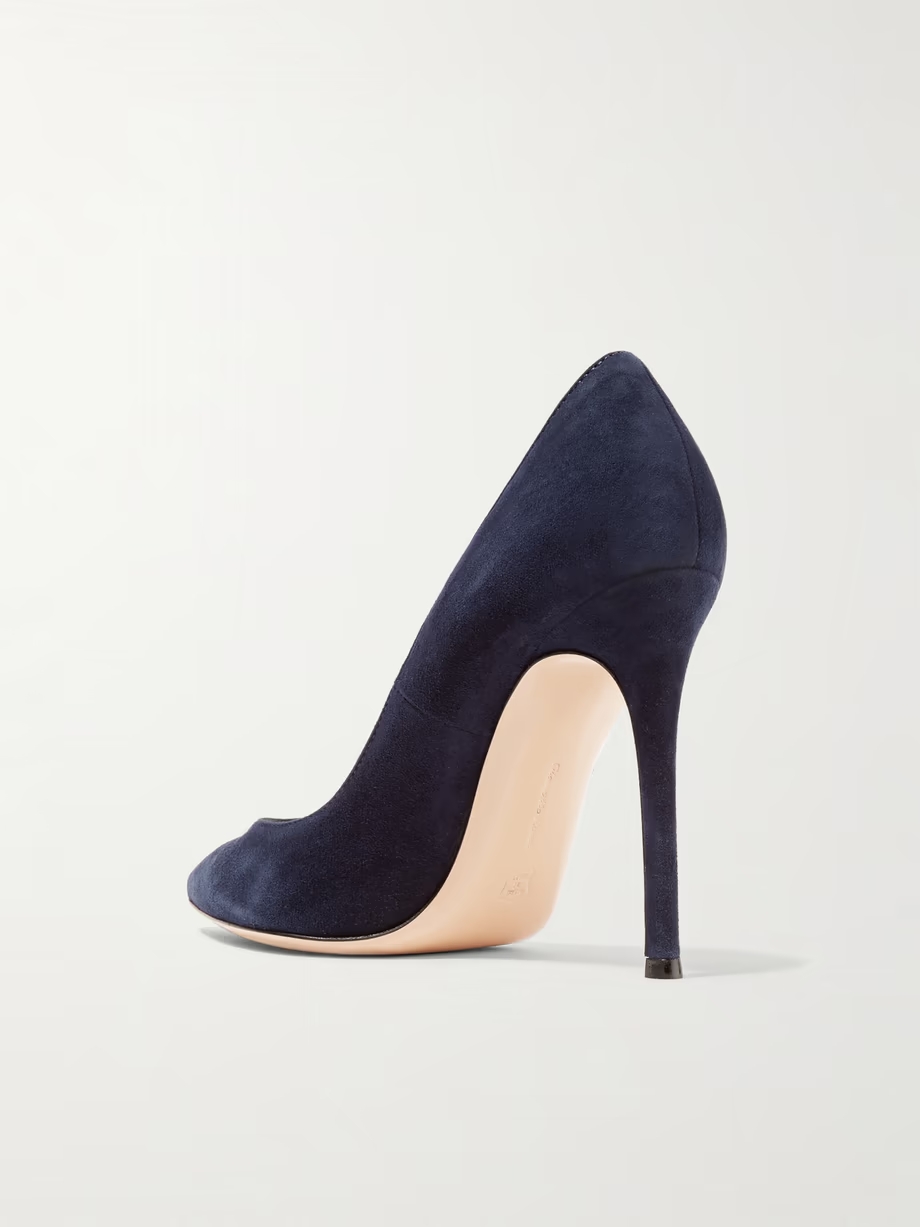 105 suede pumps