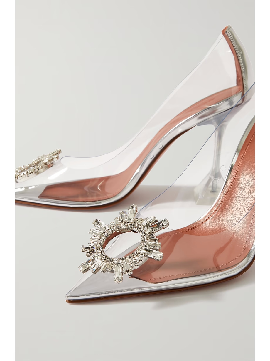 Begum crystal-embellished PVC pumps