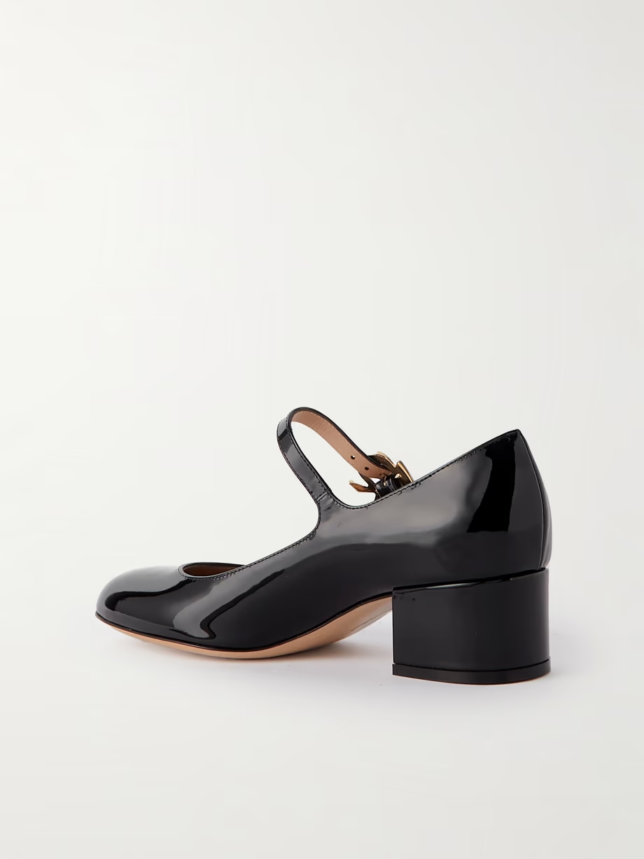 45 patent-leather Mary Jane pumps