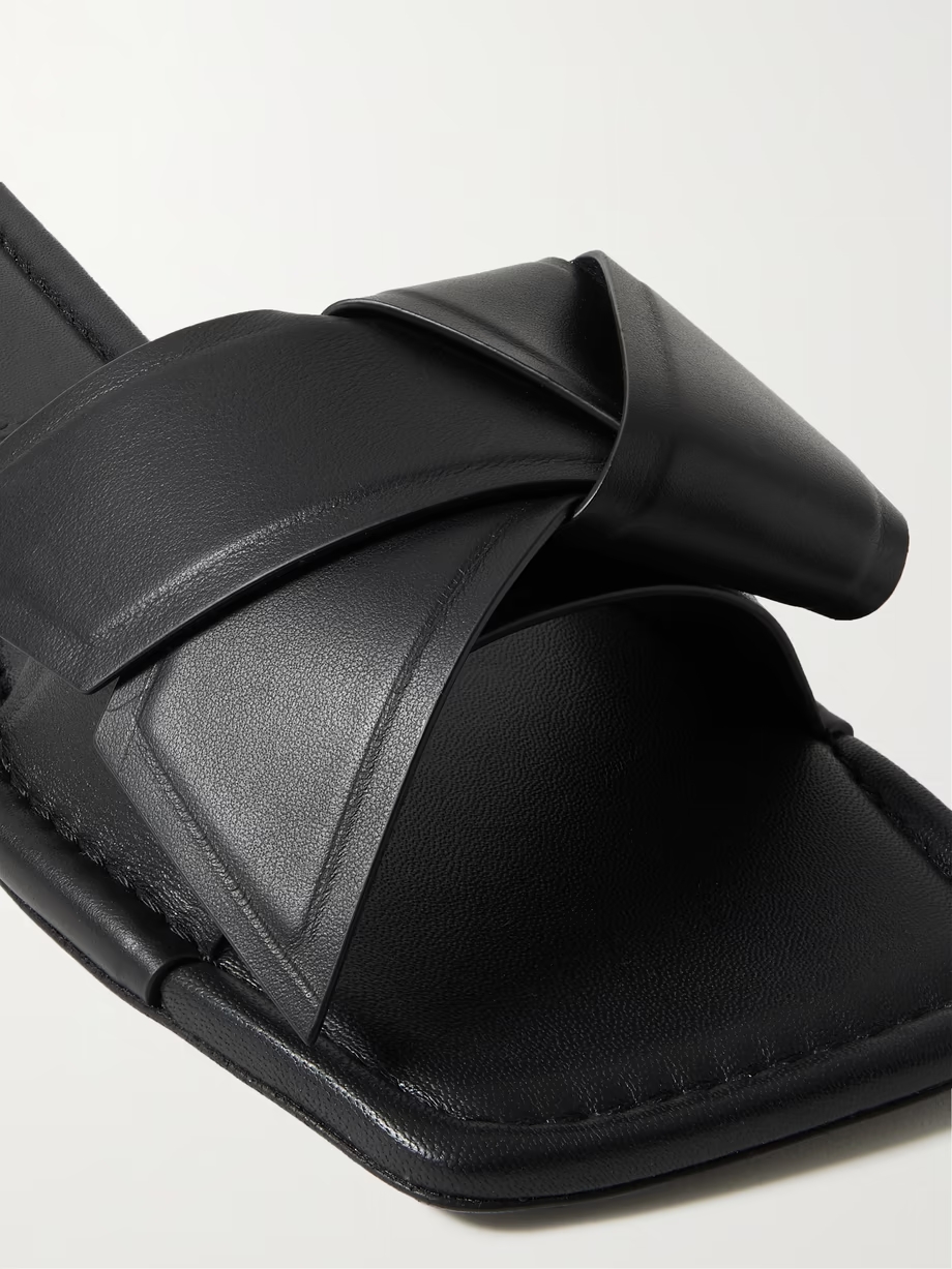 + NET SUSTAIN leather slides