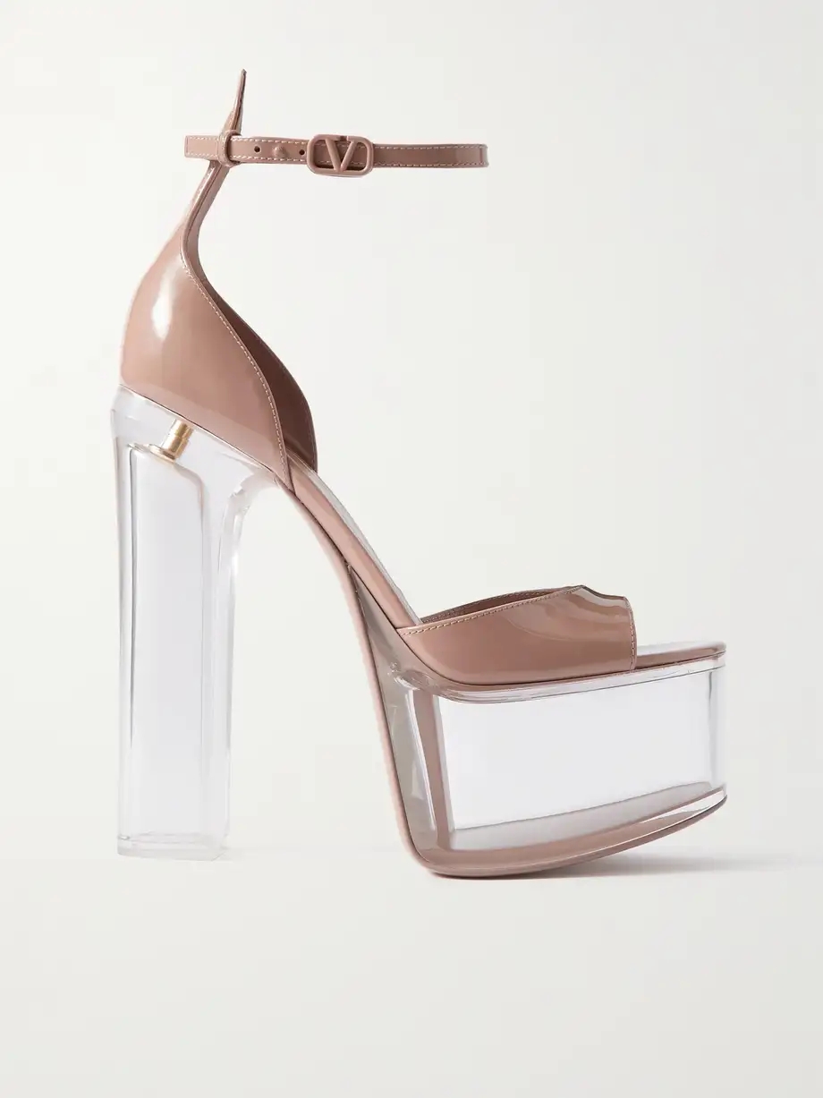 Tan-Go 155 patent-leather platform sandals