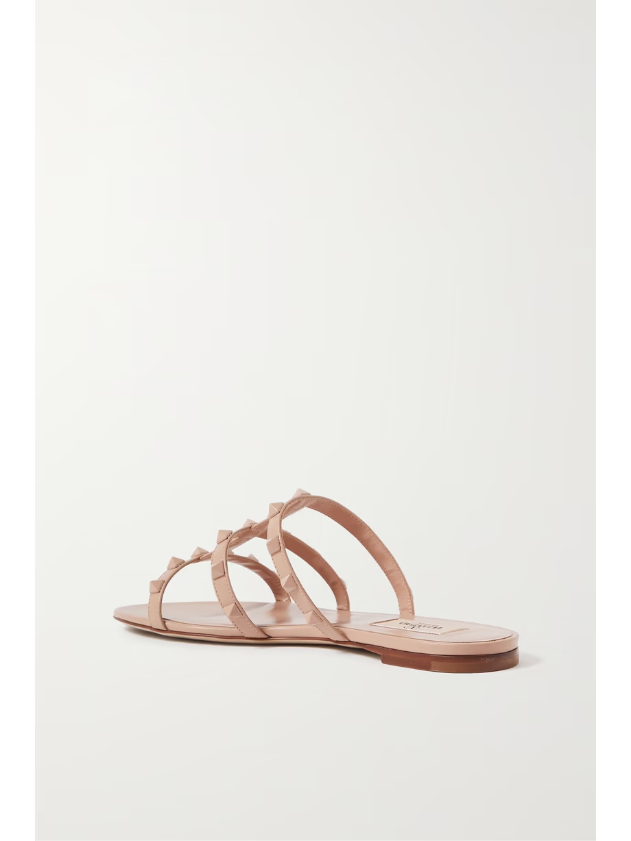 Rockstud leather sandals