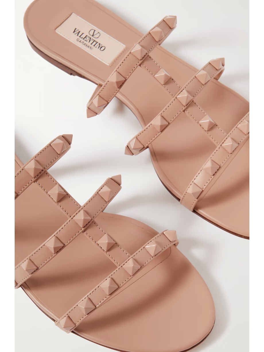 Rockstud leather sandals