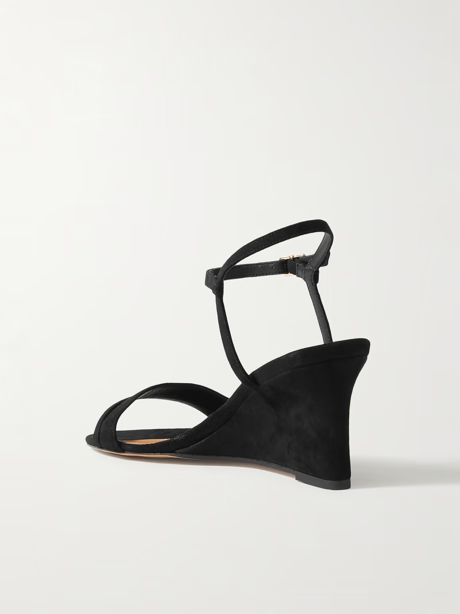 Suede wedge sandals