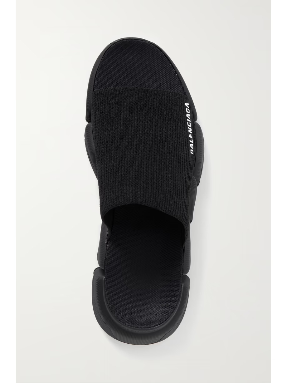 Speed 2.0 logo-print stretch-knit slides