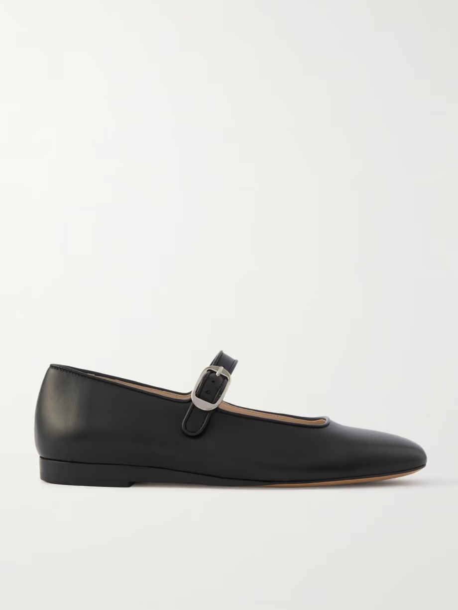 Leather Mary Jane ballet flats