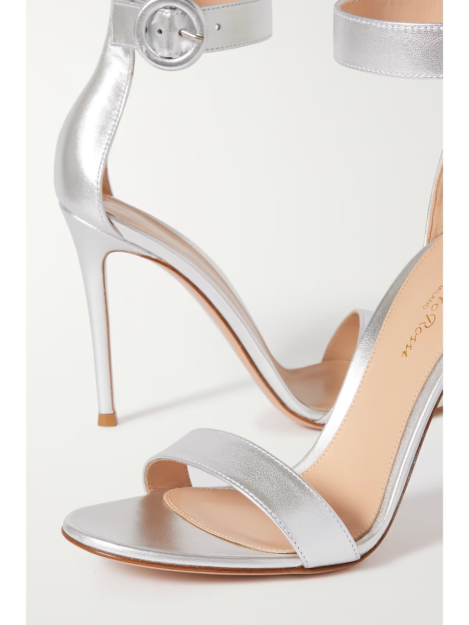 Portofino 105 metallic leather sandals