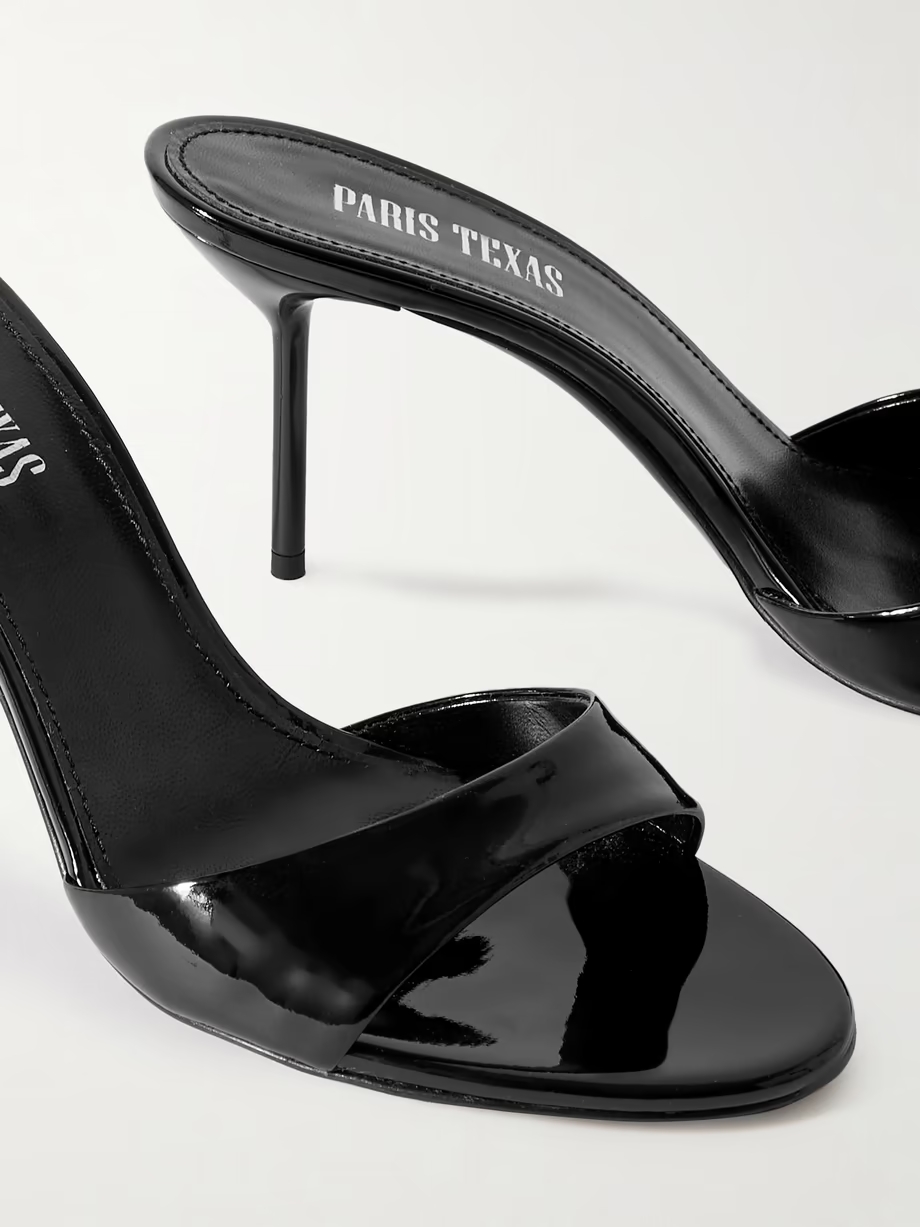 Lidia patent-leather mules