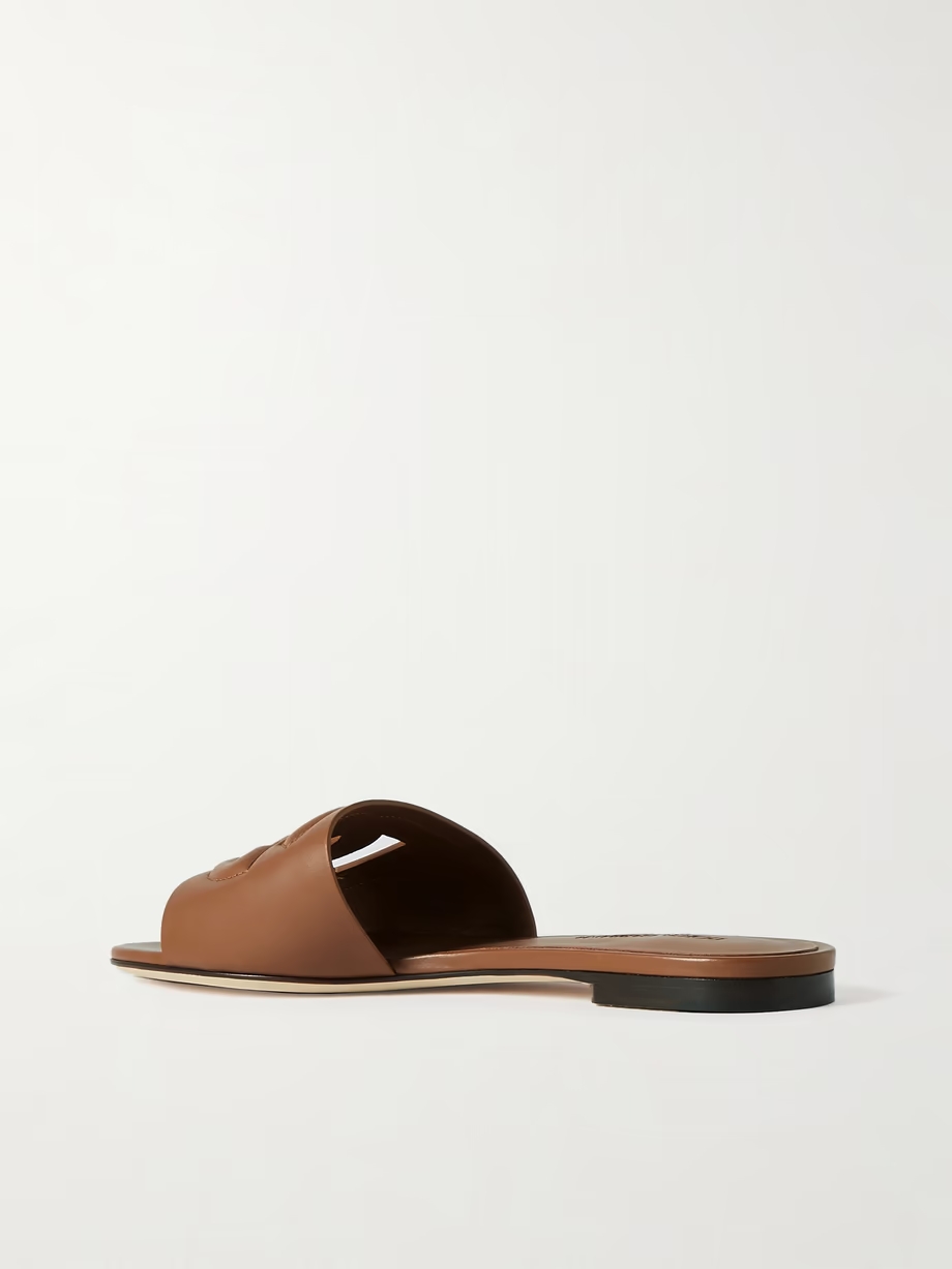 Bianca cutout leather slides