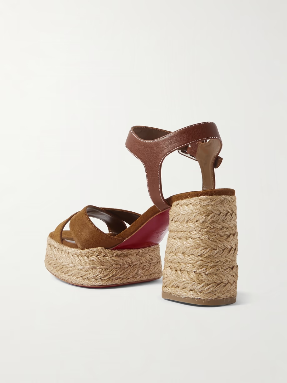 Calakala 70 leather and suede espadrille platform sandals