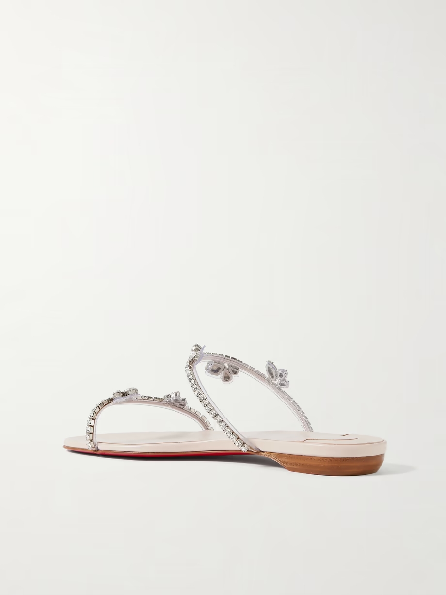 Just Queenie crystal-embellished PVC sandals