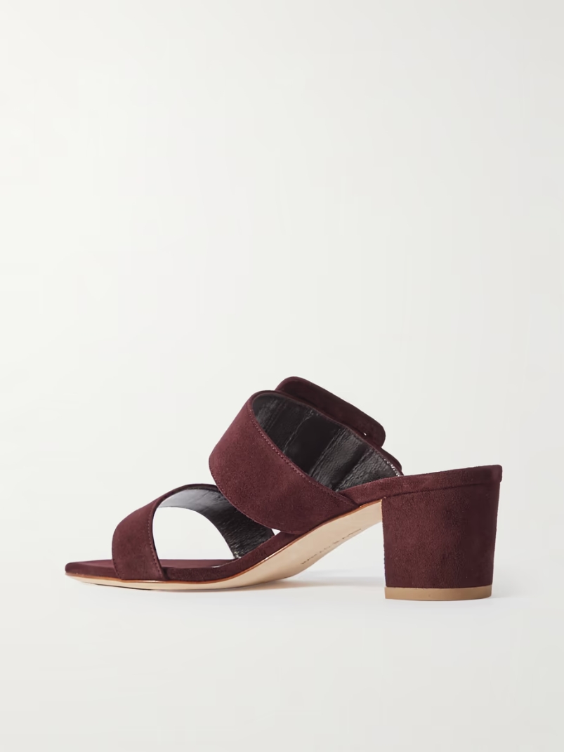 Titubanew 50 buckled suede sandals