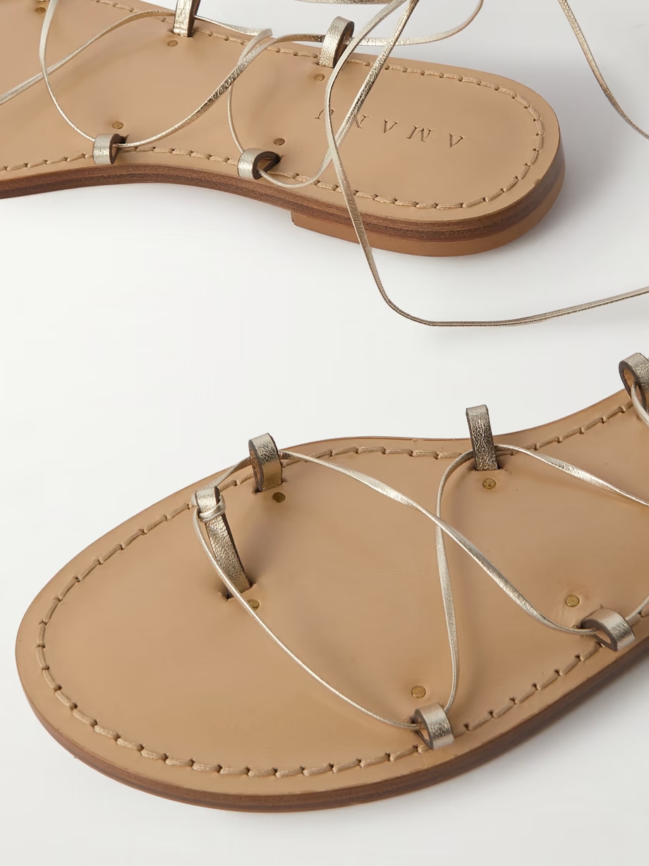 The Serengeti metallic leather sandals