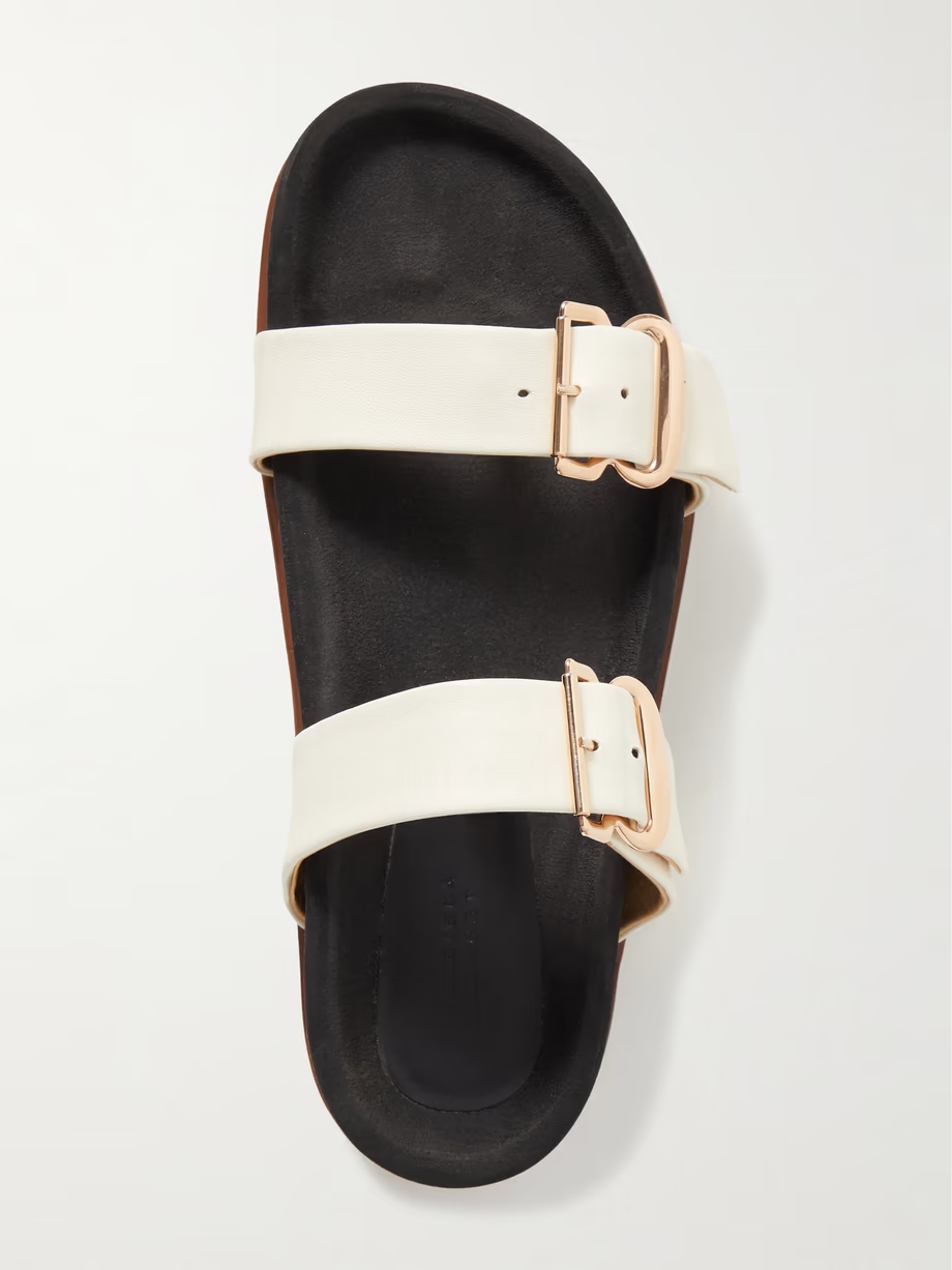 Wren leather platform slides