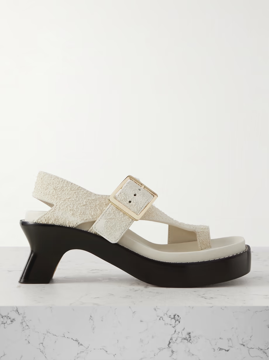 Ease brushed-suede sandals