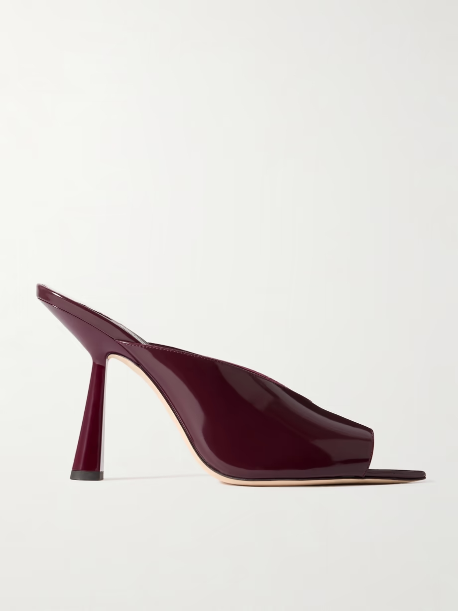 Maryanne 100 patent-leather mules