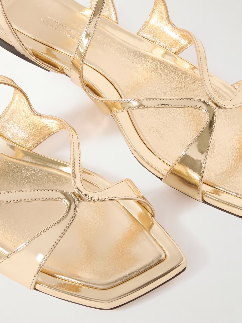 Ayla metallic leather sandals