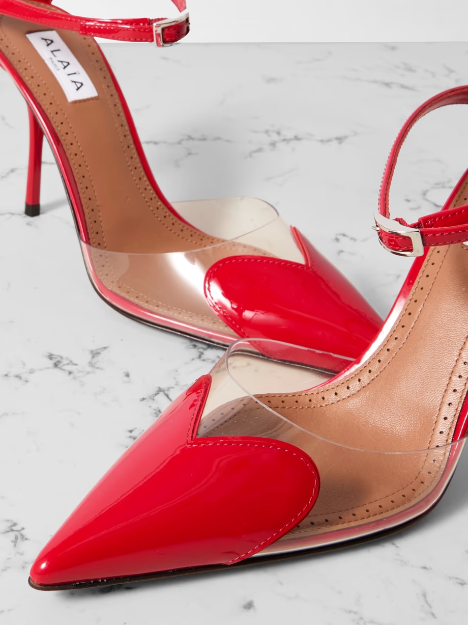 Cœur 90 PU and patent-leather pumps