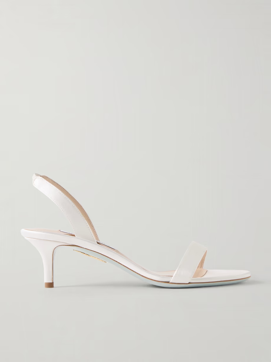 So Nude 50 satin slingback sandals