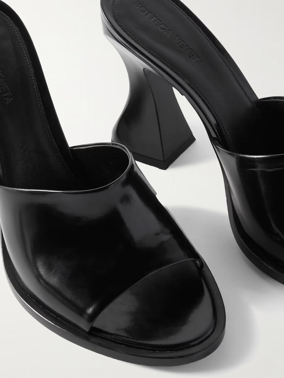 Cha-Cha patent-leather mules