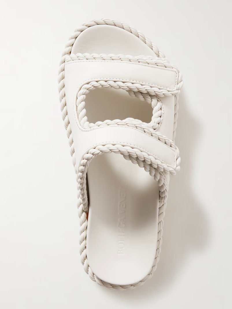 Jack braided leather slides