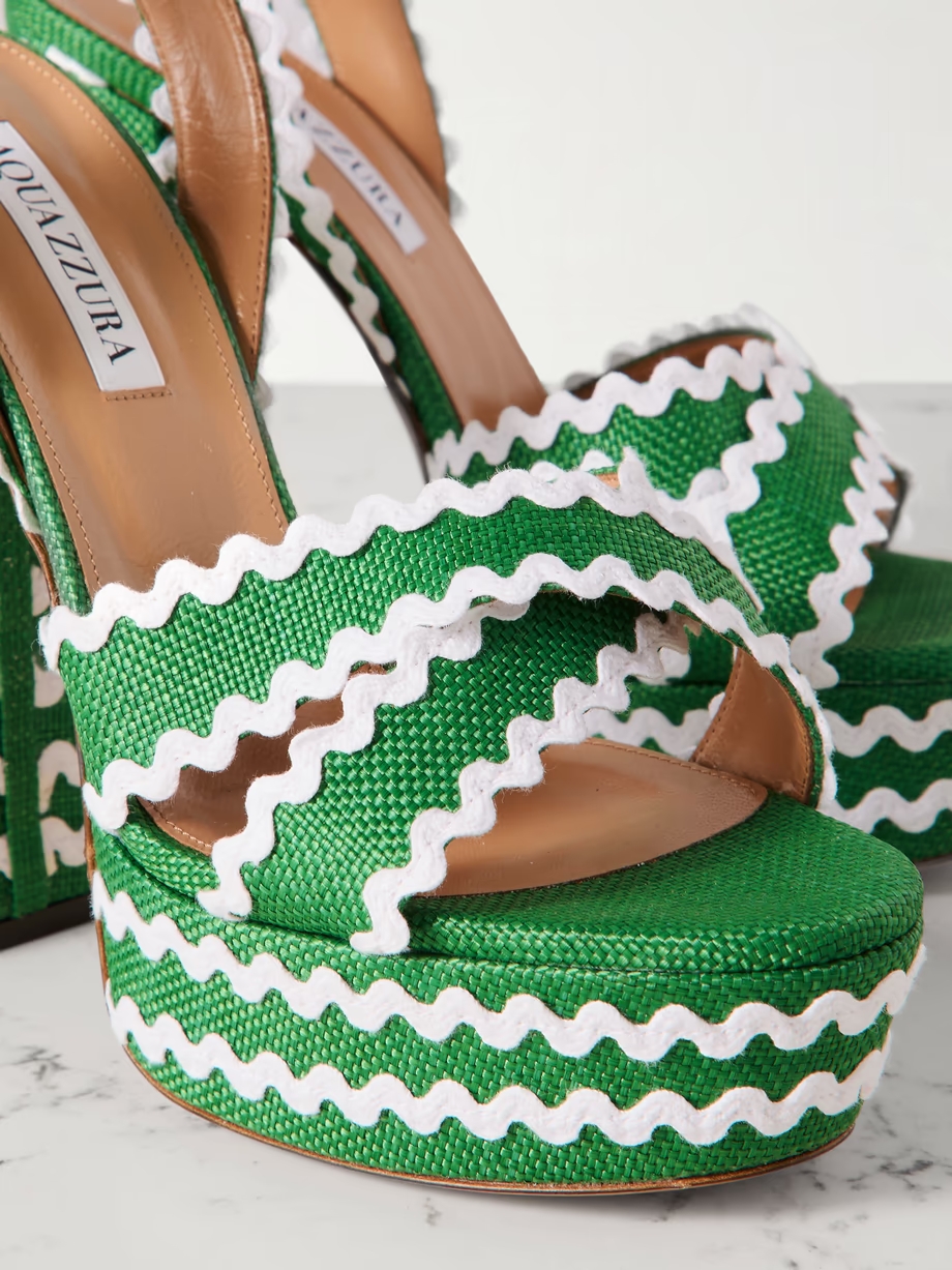 Ric Rac 140 raffia platform sandals