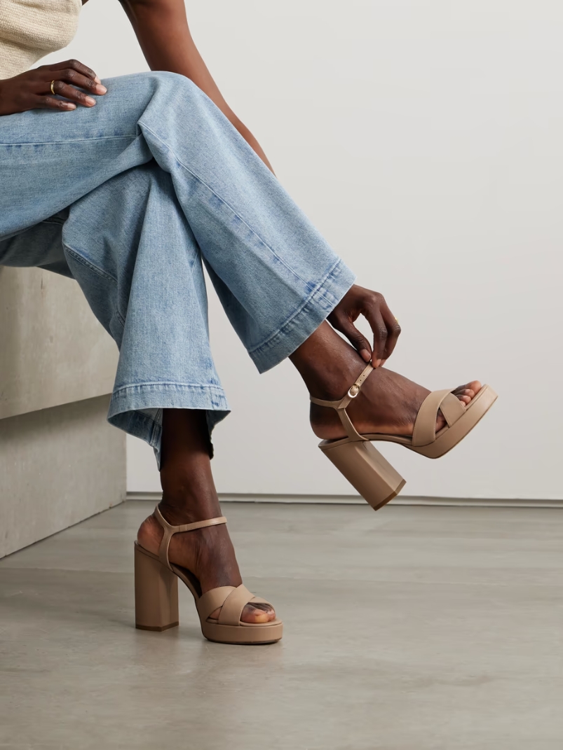 Dayna leather platform sandals