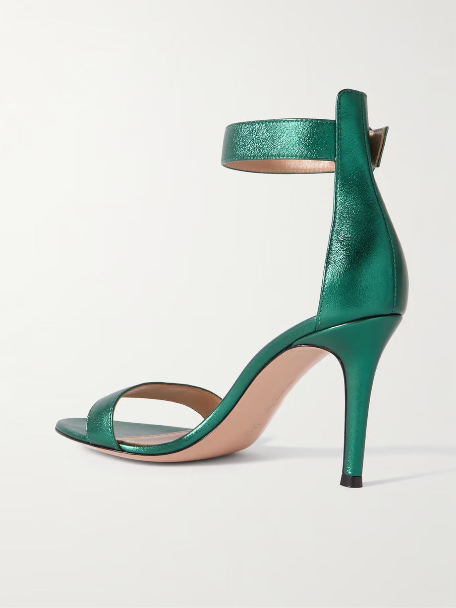 Portofino 85 metallic leather sandals