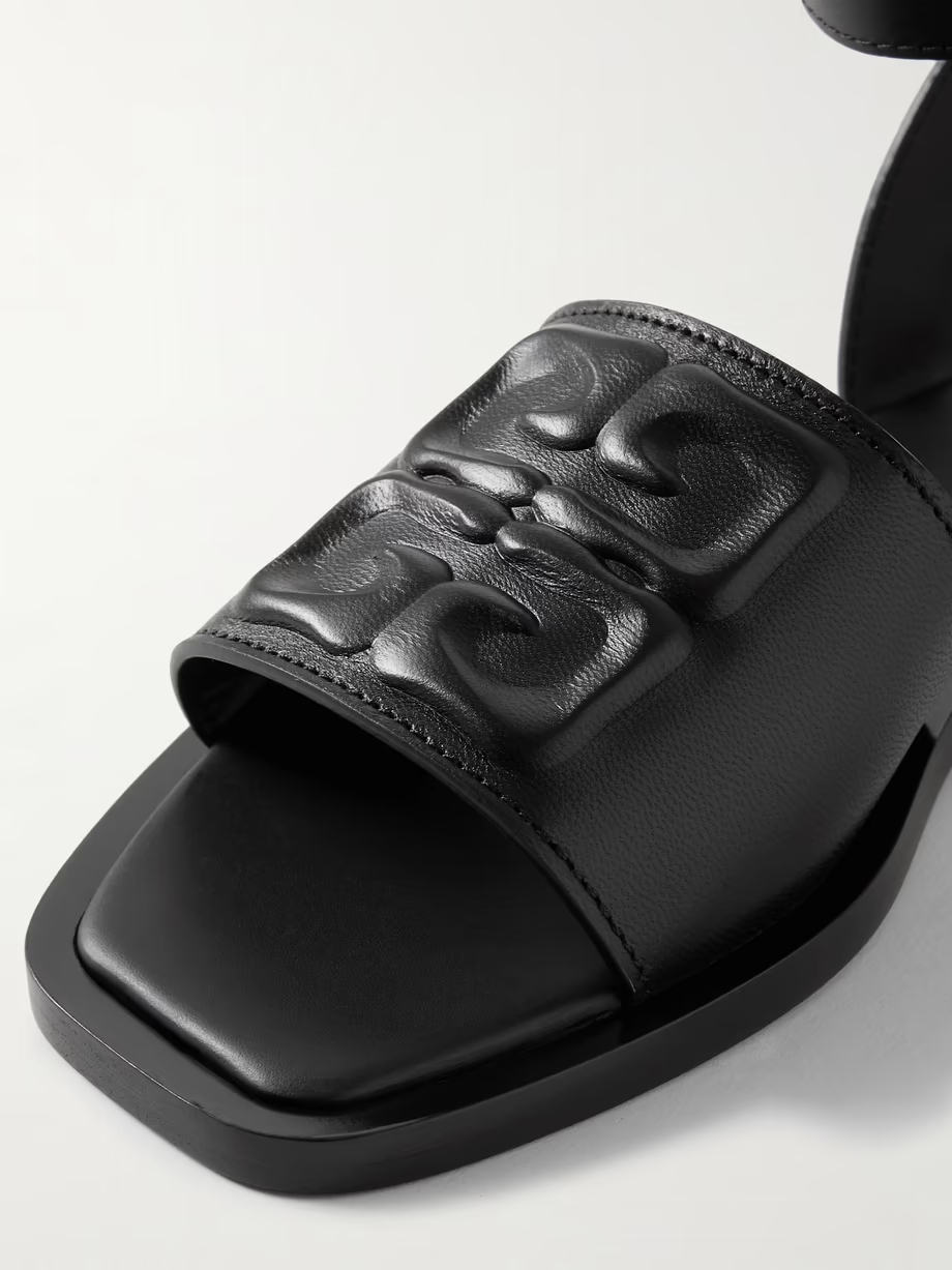 4G Liquid logo-embossed leather sandals