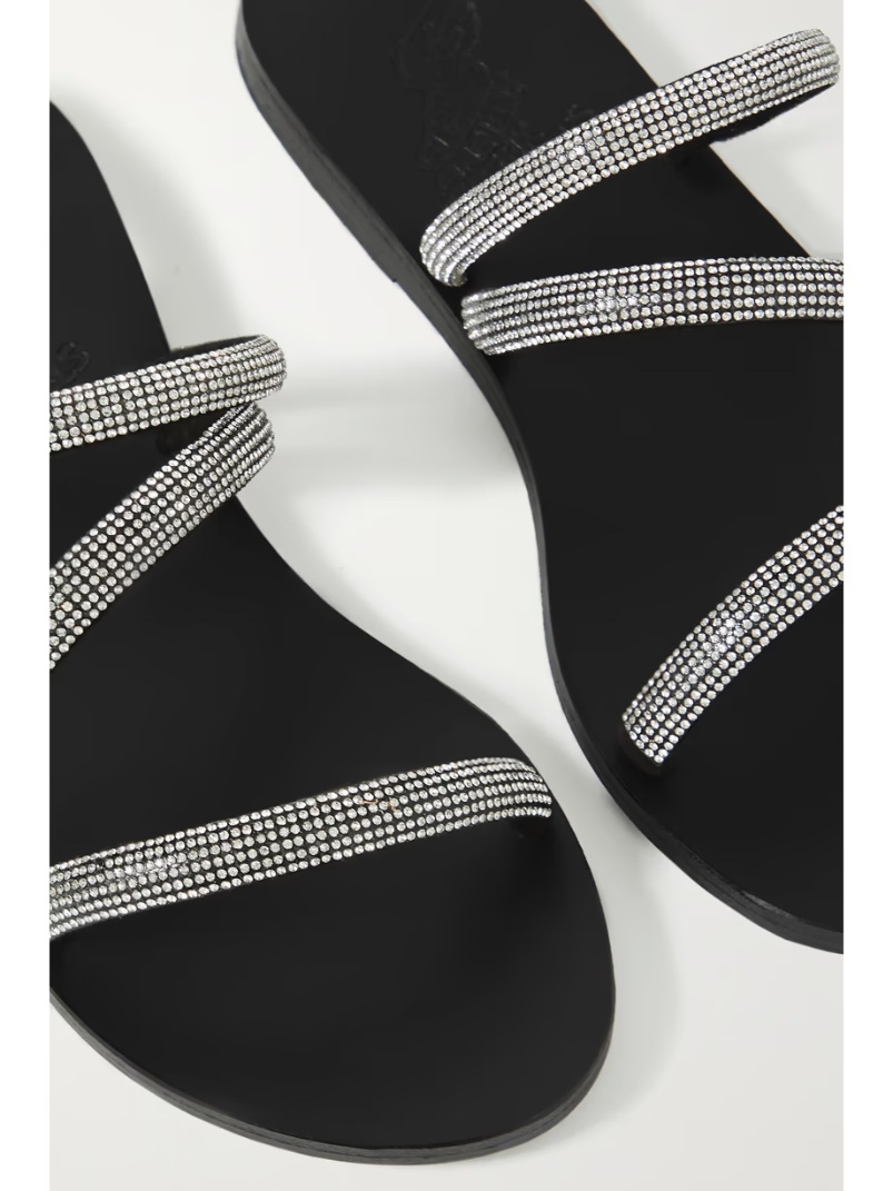 Polytimi Diamante crystal-embellished suede sandals