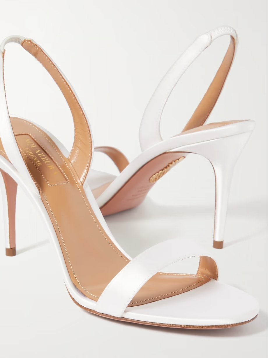 So Nude 85 satin slingback sandals